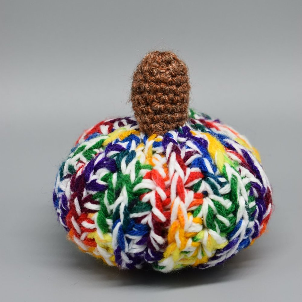 Handcrafted Crochet Rainbow Pumpkin